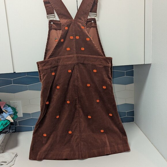 KJP Pumpkin Embroidered Corduroy Jumper Dress - Picture 3 of 8